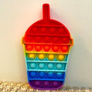 Rainbow Slurpy Pop and Push Toy